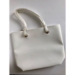 Ralph Lauren White Leather Tote